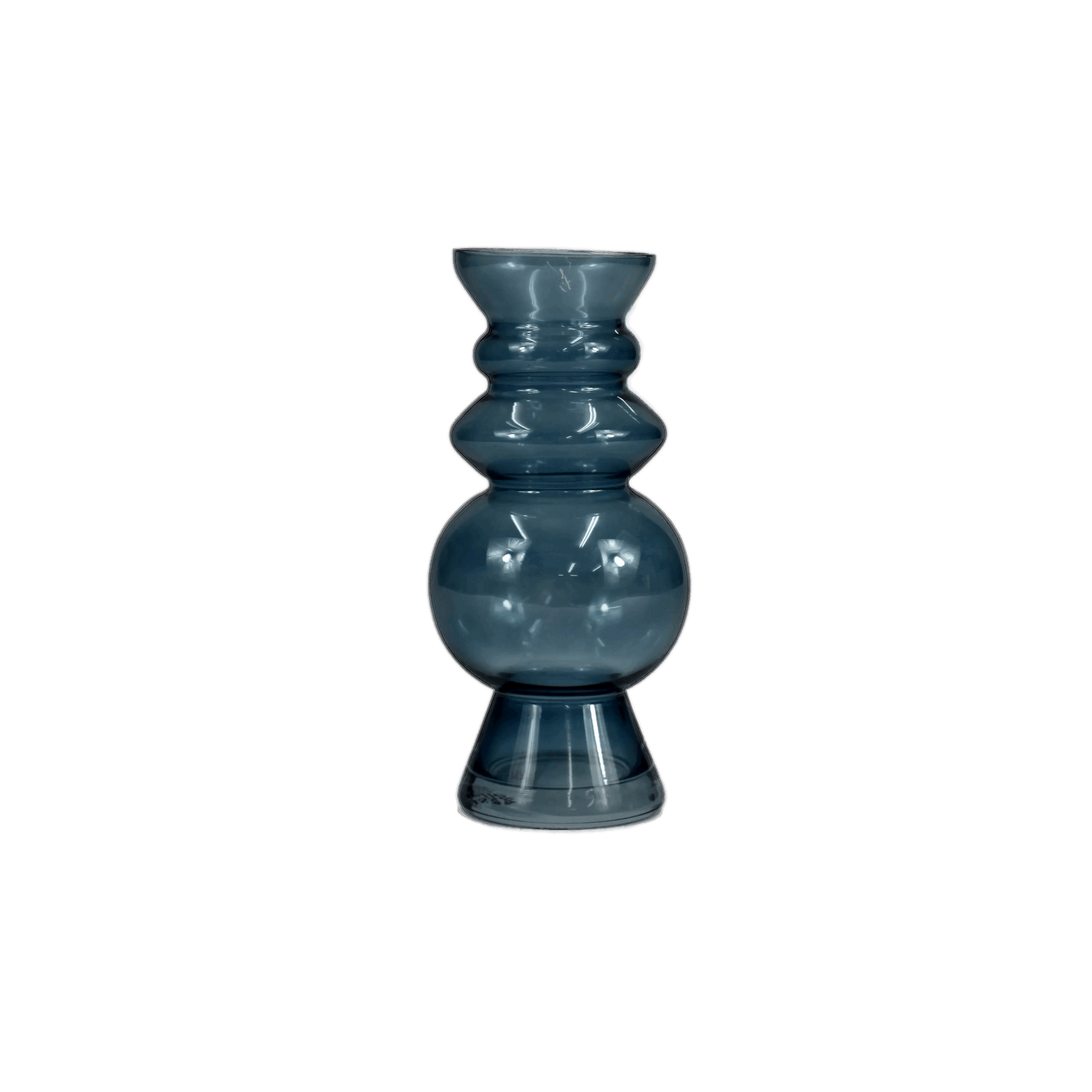 Selina Blue Glass Vase Blue