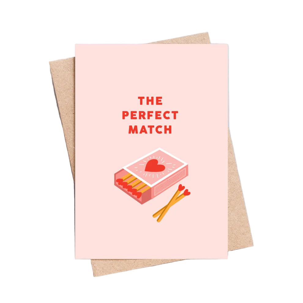 A Perfect Match, Wedding, Anniversary Greeting Card