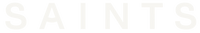 Text 'SAINTS' in a stylized font on a white background