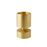 Hourglass Dinner Candle Holder - Satin Brass