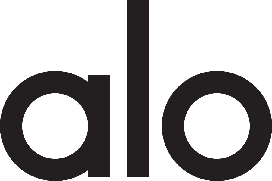 Black 'alo' logo on a white background